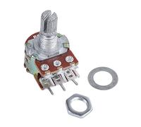 1 pz metallo argentato B50K 50K Ohm Potenziometro doppio 6 pin 3,8 x 2,8 x 1,7 cm