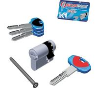 1 PZ MEZZO CILINDRO SAGOMATO EVO K1 3100-M SECUREMME CROMO SATINATO CHIAVI 3 MM 40 30+10