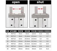 1 PZ MHZ2 10D 16D 20D 25D 32D 40D Pinza pneumatica a doppia azione Pinza pneumatica a dita Cilindro Tipo Morsetti in alluminio Alesaggio 10-40mm Presa(MHZ2-32D)