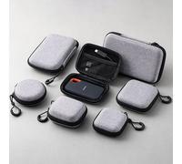 1 pz Mini EVA custodia custodia per trasporto borsa con cerniera custodia per auricolari per Airpod auricolare/telefono/cavo di ricarica accessori digitali