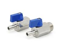 1 PZ mini valvola a sfera 1/8 1/4 3/8 1/2 a 7mm 10mm 8mm 12mm tubo torre adattatore filettatura interna filettatura esterna 304 valvola a sfera a due vie(1/2",12MM_MALE)