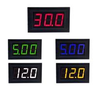 1 pz Mini voltmetro digitale da 4,5 V a 30 V Misuratore di tensione da pannello rosso/blu/verde/bianco for auto elettrica da 6 V e 12 V(White-2)