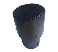 1 Pz Modifica Auto Tubo Di Scarico Nero Coda Gola Punta Di Scarico In Acciaio Inox Con Punta Del Silenziatore In Fibra Di Carbonio Opaco Coda Marmitta Auto Scarico Tubo(63mm-89mm)