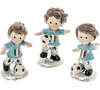 1 pz MONDIALE CALCIATORE IN RESINA 6,5 CM 3 ASS. BOMBONIERA COMPLEANNO PARTY FESTA (1)