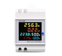 1 pz Monitor AC su guida DIN 6IN1 110V 220V 380V 100A Tensione Corrente Fattore di potenza Attivo KWH Energia elettrica Misuratore di frequenza VOLT AMP(External CT,AC 40-300V 100A)