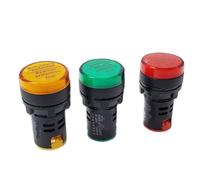 1 pz Montaggio A Pannello LED Indicatore di Alimentazione DC6V 12 V 24 V AC220V 22mm Lampada Della Luce di Segnale Pilota AD66 AD16-22 Rosso Blu Bianco Verde Giallo(Yellow,220V)