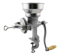1 pz. Mulino for mais e a funzionamento manuale, macchina for la macinazione del, mulino for cereali in acciaio inossidabile per mais, erbe aromatiche, grano(Silver 1)