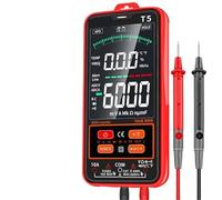 1 pz Multimetro AC 600V Tensione 10A Corrente Vero RMS Multimetro 6000 Conteggi Ohm Tester Elettricista Professionale(T5 backlit screen)