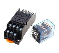 1 pz MY4NJ Relè elettromagnetico elettronico micro mini 5 A 14 PIN bobina 4DPDT con base zoccolo PYF14A DC/AC 12 V 24 V 36 V 48 V 110 V 220(AC,220V)