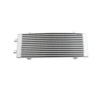 1 pz-nero/argento per sistemi di raffreddamento automobilistici universale piastra pass bar radiatore olio 14x5.5x1.58 Oil Cooler Engine Radiator(WHITE)
