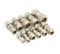 1 Pz Nichelato Su Rame Compressione Ghiera Raccordo For Tubo 4-16mm Tubo In Ottone Set Doppia Carta Giunti In Rame Tubo Dado Di Bloccaggio Doppio (Size : OD tube 10mm to 12mm)