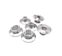 1 pz NPT filettatura femmina 1/4"1/2" 3/4"1" 304/316 acciaio inossidabile sanitario tre morsetti ghiera adattatore for acqua 25,4 50,5 64 mm(SS316L,TC25.4mm,0.5inch)