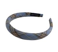 1 pz Nuovo copricapo a strisce blu a scacchi con fascia alta a temperamento stile college per capelli di lusso leggero per capelli faccia nuova tendenza cinese per la personalità del copricapo