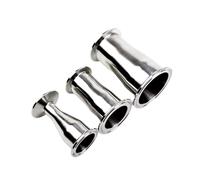 1 pz O/D 19/25/32/38/45/51/63/76/89/102 mm ghiera in acciaio inox SS304 50,5 - 119 mm concentrico tubo raccordo a tre morsetti (da 63 x 25 a 77,5 x 50,5)