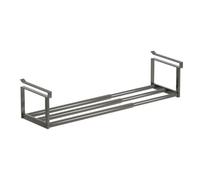 1 pz. Organizer for scarpiera espandibile regolabile sotto il mobile, set telescopico da appendere for risparmiare spazio(Black)