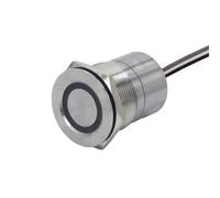 1 pz/pannello di controllo interruttore sensore touch 16/19/22/25/30 mm interruttore luce LED momentaneo pulsante DC 6 V 12 V 24 V 500 mA(Red LED,16MM_MOMENTARY_6-30V 500MA)