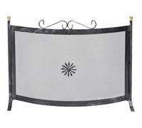 1 PZ PARASCINTILLE CAMINO CURVO FERRO BATTUTO + POMI OTTONE CM 60X50