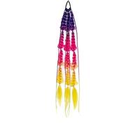 1 pz parrucca colorata capelli intrecciati coda di cavallo lavorata a mano lunga sfumatura sporca intrecciata ragazza parrucca modellazione capelli intrecciati(C39-Article)