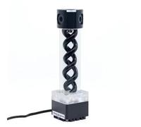 1 pz PC Raffreddamento ad acqua AIO Pompa acqua e serbatoio Antischiuma integrato integrato PUB-FS6MB(Black,Length 202mm)