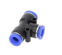 1 pz PE PEG" Raccordo a T a 3 vie pneumatico da 4 mm a 16 mm di diametro esterno for tubo flessibile, raccordo rapido for aria e gas, adattatori for connettori(PE-16mm)
