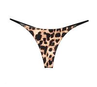 1 Pz. Perizoma in Cotone Leopardato per Donna Mutandine Senza Cuciture Mutandine con Schiena A T Perizoma Scollato Sexy Senza Spalline Intimo Es