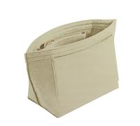 1 pz piccola borsa tote timida di stoccaggio e finitura interna fodera borse inserto organizer adatto per Viaggio(Dark Beige,21x13x17cm)