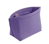 1 pz piccola borsa tote timida di stoccaggio e finitura interna fodera borse inserto organizer adatto per Viaggio(Light Purple,21x13x17cm)