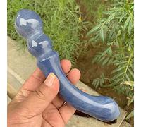 1 PZ Pietra Naturale Yoni Bacchetta Cristallo Blu urina Piacere Bastone Massaggio Strumento Gua Sha Punto di Agopuntura Artigianato, Urina Blu Collezioni di casa