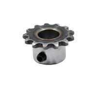1 pz. Pignone 04C 14 denti Foro interno 6/8/10/12/14/15 mm 25H 45# Pignone in acciaio Ruota da tavolo Foro finito Foro for vite del pignone M5(10mm,1pc 14 Teeth)