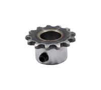 1 pz. Pignone 04C 15 denti Foro interno 6/8/10/12/15 mm 25H 45# Pignone in acciaio Ruota da tavolo Foro finito Foro for vite del pignone M5(12mm,1pc 15 Teeth)