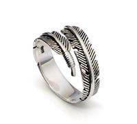 1 pz piuma forma anello donna moda bella anello aperto gioielli accessori anello può essere regolabile amante regalo durata e attrazione