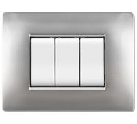 1 PZ PLACCA LIFE Q MODELLO LIVING ALLUMINIO 4 POSTI Nextradeitalia