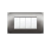 1 PZ PLACCA MIVIDA PLANA ALLUMINIO NOTTE 4P Nextradeitalia