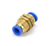 1 pz PM Blue Cap Press-Fit 4 mm/6 mm/8 mm/10 mm/12 mm OD tubo pneumatico paratia in ottone connettore a scatto a sgancio rapido (PM-04)