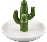 1 pz porta anelli cactus gioielli in ceramica piatto pianta verde in porcellana vassoio portaoggetti for kit for la creazione di braccialetti Per Creazione Di Gioielli