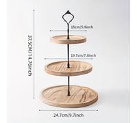 1 pz, porta cupcake in legno a 2/3 ripiani, Vassoio da portata per matrimoni in stile , compleanni, tea party, baby shower, decorazione cucina