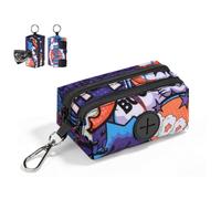 1 Pz Porta Sacchetti Cane Dispenser con 2 Scomparti con Cerniera Portasacchetti Cane per Escrementi Cani Accessori può Contenere Standard di Dispenser Cacca Sacchetti per Portare a Spasso(Viola)