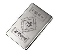 1 pz Portasigarette, sottile, argento, portasigarette in metallo for sigarette for contenere 12 sigarette da 100 mm, portasigarette for roll up(Silvera)