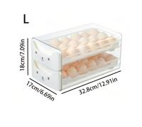 1 pz Portauova a cassetti con 18/36 scomparti, scatola per uova rettangolare impilabile, accessori da cucina