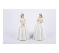 1 PZ Principessa in porcellana grande da 17.5 cm CAKE TOPPER bomboniera 0Q6C