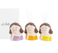 1 pz profumatore Girl Porcellana 8x7.5x12 3 Ass bomboniera Nascita Battesimo Bimba Idea Regalo Elegante diffusore Ambiente Profumo Ceramica Decorazione cameretta con Astuccio