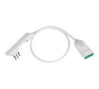 1 PZ PROLUNGA LINEARE CLOCK BIPASSO FME BIANCO 2P+T 16A BIPASSO N?XMMQ 3X0,75 MT 1,0