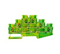 1 pz PT2.5-3L-PE Morsettiera for guida DIN Tipo PE Connettore elettrico Morsettiera di messa a terra con collegamento a molla a triplo strato
