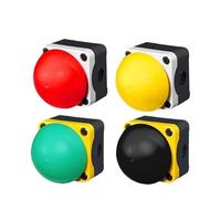 1 pz. Pulsante a pressione manuale, pedale, interruttore a ginocchio, reset/autobloccante, rosso, nero, giallo, verde, arresto di emergenza, testa a fungo(Black Head-Grey)