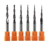 1 pz punta a sfera conica rivestita in metallo duro solido punte per fresa CNC per legno e frese per fresa in metallo