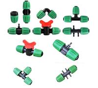 1 pz. Raccordi a innesto for tubi in PE da 16 mm, raccordi da 1/2 a 1/4 di pollice, raccordi a T, gomiti, giunti, rubinetti, tubi da giardino, sdoppiatori(Tee)