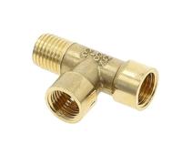 1 pz Raccordi for tubi in ottone BSP Maschio Femmina Filettatura Gomito dritto 3 vie 4 vie Testa Dado Guarnizione, Connettore adattatore in ottone(Tee-FFM,3/4")