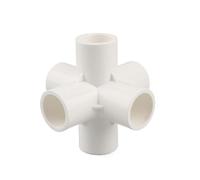 1 pz Raccordi for tubi in PVC bianco Raccordo a T a gomito dritto Raccordo a croce Adattatore for tubi dell'acqua Giunti a 3 4 5 6 vie(6 Way,I.D 20mm)