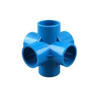 1 pz Raccordi for tubi in PVC blu Raccordo a T a gomito dritto Raccordo a croce Adattatore for tubi dell'acqua Giunti a 3 4 5 6 vie(6 Way,I.D 25mm)