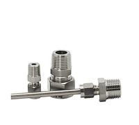 1 pz Raccordo a doppia ghiera lock up Connettore a compressione 6mm ~ 25mm Tubo a 1/8 "1/4" 3/8 "1/2" Maschio BSP (Size : Pipe 3mm, Color : 1/8")